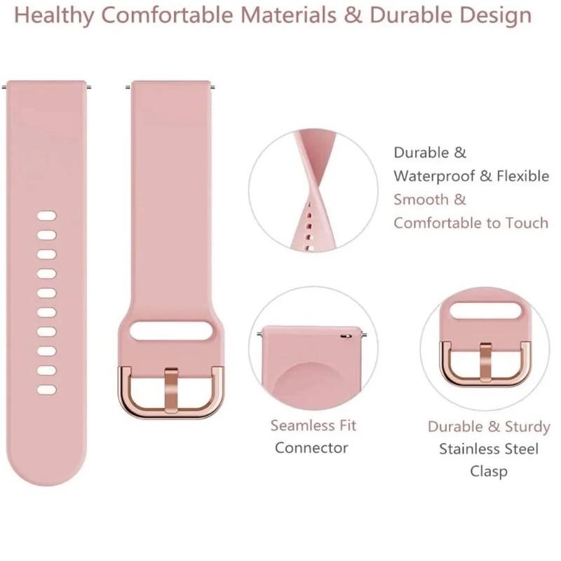 22/20mm Silicone Watchband for Garmin Vivoactive 6 5 Watch Band Forerunner 570 165 265 255 Bracelet