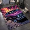 1 alfombra con diseño de coche de carreras genial para dormitorio, sala de estar, mesita de noche, sofá, alfombrilla de suelo, decoración moderna del hogar, alfombra de área, tamaño grande