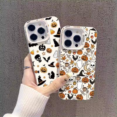 Lovable Halloween Black Cat Ghost Gift Phone Case For iPhone 17 16 15 14 13 12 11 Pro Max XR XS MAX 7 8PLUS MIN INS Luxury Cover