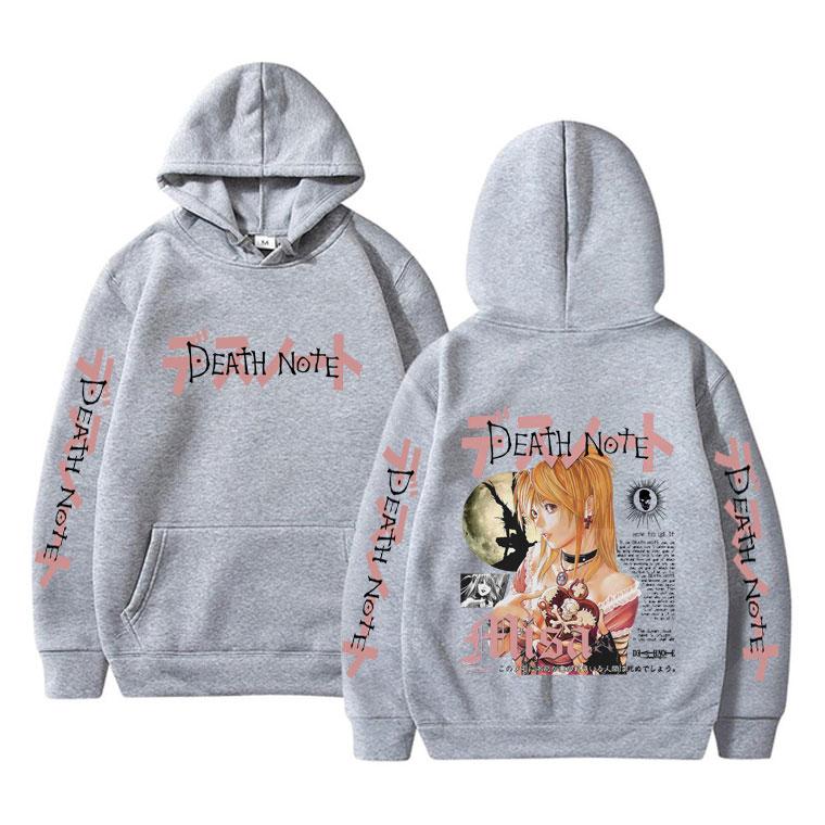 Japanese Anime Death Note Misa Hoodie Men Women Clothing Fashion Hip Hop Streetwear Unisex Vintage Oversized Pullover Hoodies