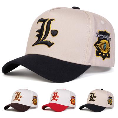 Herren Buchstabe L Liebe Herz Gestickter Patchwork Baseballkappe Outdoor Verstellbare Sonnenschutz Freizeitkappe Frühling Herbst Reise Tourismus Strandurlaub