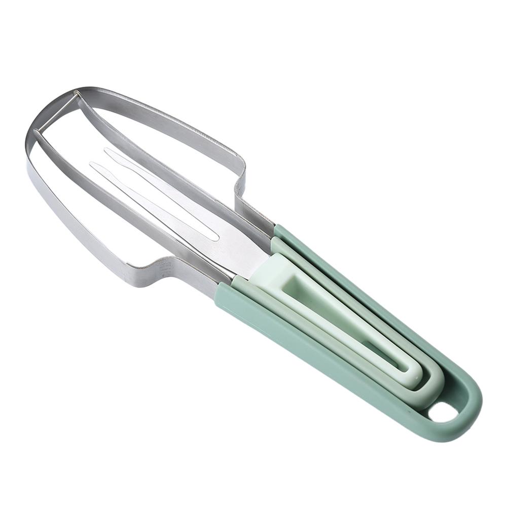 3-in-1 Watermelon Fork Slicer Cutter Stainless Steel Fruit Scooper Tool for Camping Kitchen Gadgets A