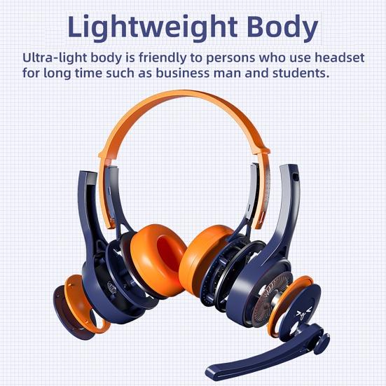 SY-G30 Wired Headphone Comfortable Noise Reduction Over-Ear Computer Headphone with Microphone for Online Course