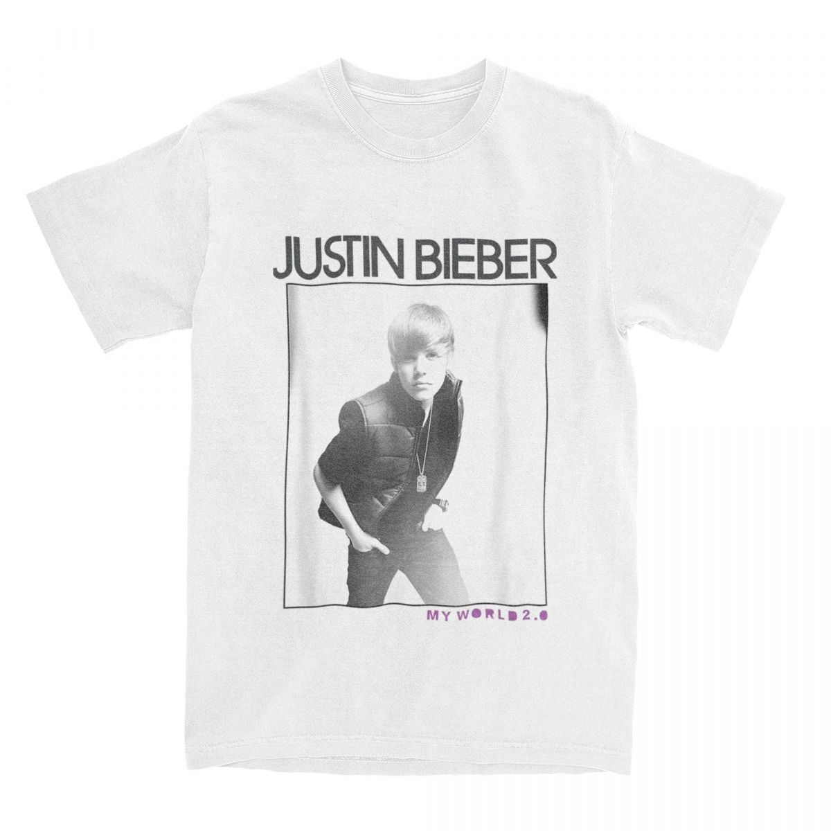 

Men s Justins Biebers My World 2.0 Photo T Shirts Cotton Tops Novelty Short Sleeve O Neck Tee Shirt Gift Idea T-Shirts S