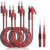 Multimeter Cable Test Leads 4mm Banana with For Alligator Clips and Steel Probe Tip for Electrical Testing 1000V 15A