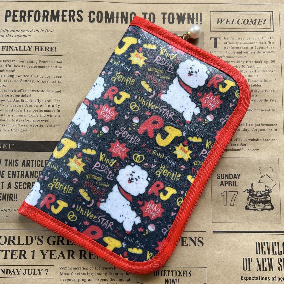 

[USED] Multi-purpose case for storing passports for travel to Korea, bt21RJJIN, bankbooks, and maternal and child health handbooks