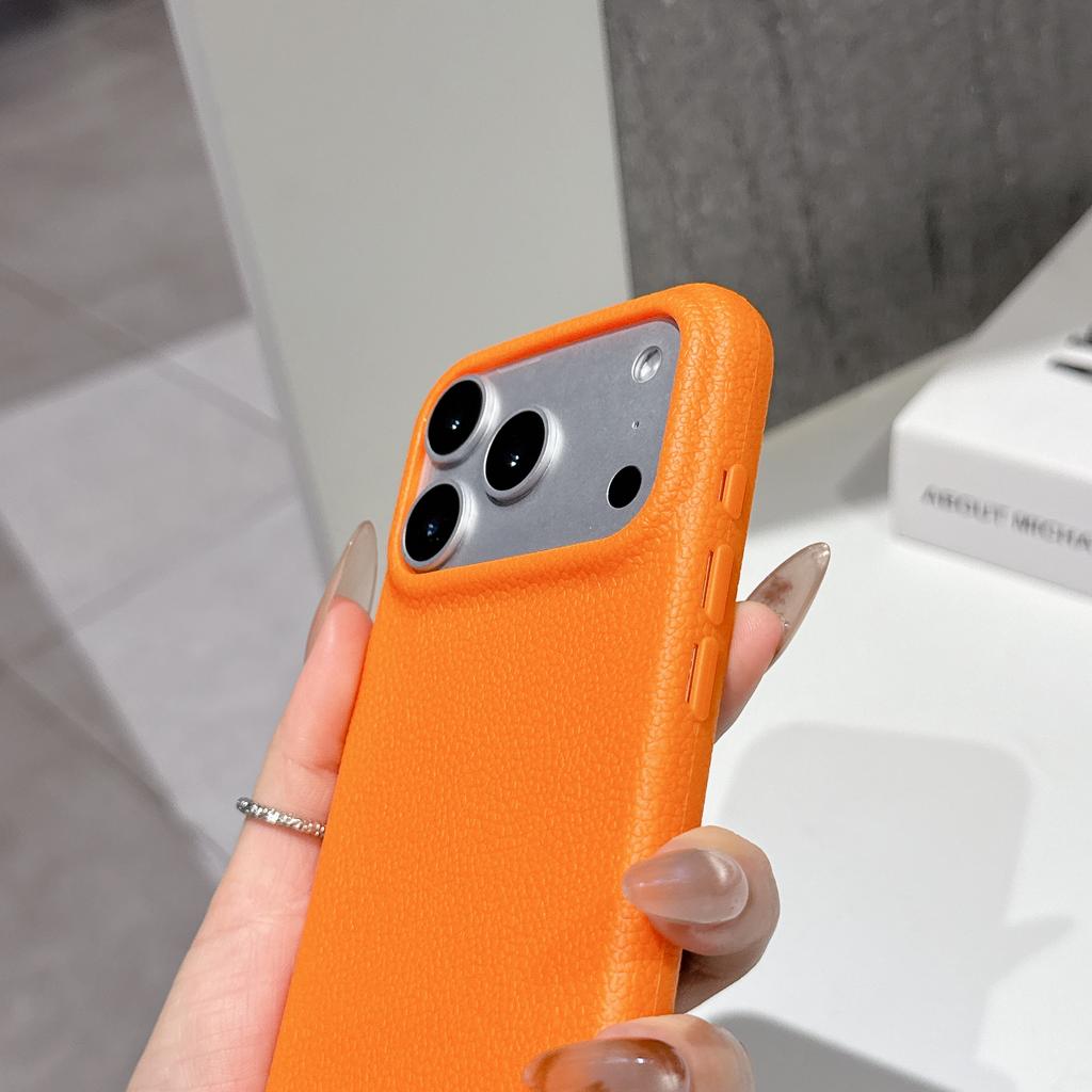 Luxury Leather Texture Phone Case For iPhone 17 Air 16 15 14 Plus 13 12 11 Pro Max Candy Color Matte Shockproof Soft TPU Cover