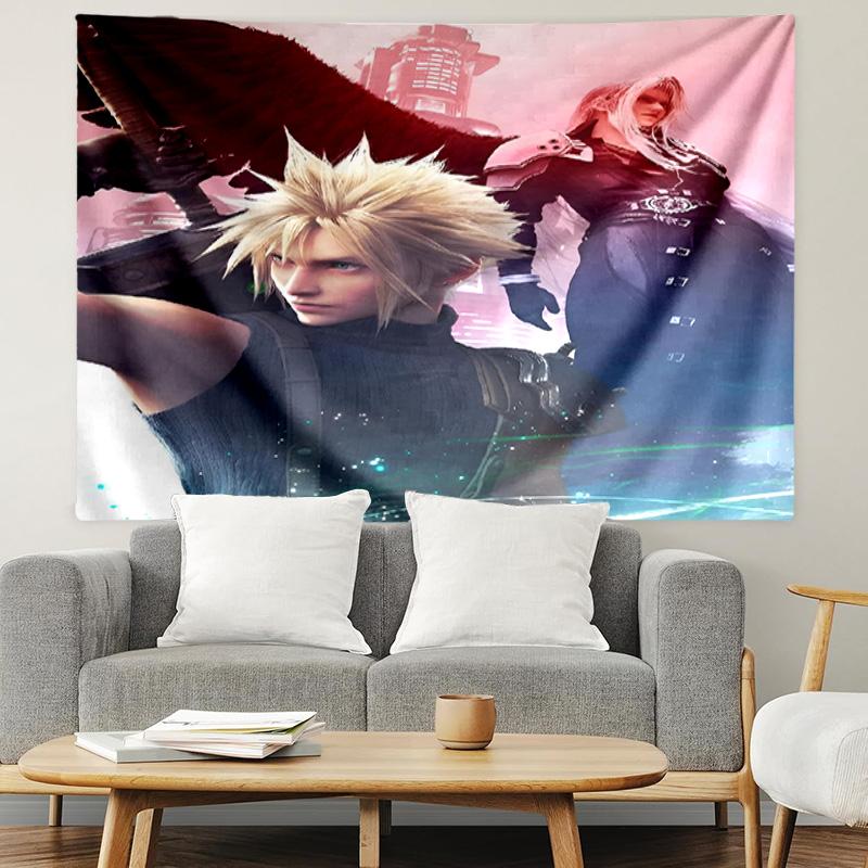 Final Fantasy Print Tapestry, Lightweight Wall Hanging, for Bedroom, Dorm, Living Room, Home Art Decor, Birthday Christmas Gift for Friends