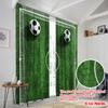 2 Stück, 2D-Flachdruck Vorhänge Fußball-Duell Vielseitig Langlebiges Polyester (ohne Stange) Ganzjährig perfekt für Schlafzimmer, Wohnzimmer