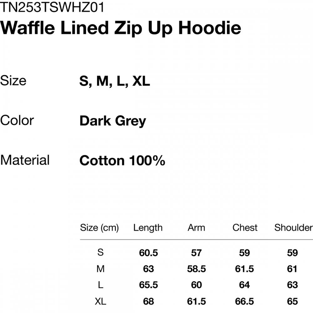 Thisisneverthat Waffle Lined Zip Up Hoodie Tn253tswhz01