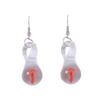 Niche creative irregular geometric transparent mushroom earrings twisted fun hollow personality female ear hook wholesale