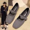 Fashion Spring Autumn Women's Flat Mary Janes Shoes Square Toe Ballet Flats for Female Buckle Strap Ladies Shoes Women Shoes Zapatos2025