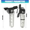 Rear Seat Step Rest for Electric Bikes, Metal Footrest Pair with Grooved Contact Area and Swing-Back Base for Daily Travel Support Use
