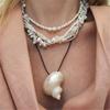 Adjustable Shell Necklace 120cm PU Leather Cord Clavicle Chain Coastal Style Accessory Stylish Neckchain Accessories