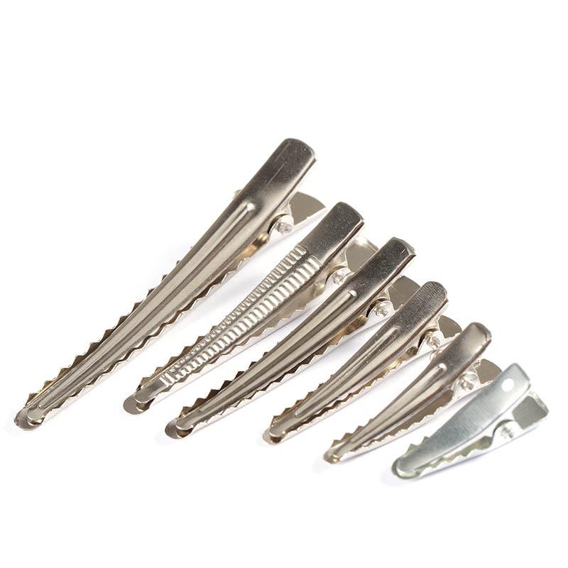 50pcs 25-60mm Hair Clip For Jewelry Making Single Prong Alligator Hairpin With Teeth Blank Setting Base For DIY Hair Clips