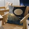 Abstract Golden Black Wood Texture Pillow Cushion Cover Pillowcase Living Room Sofa Home Decor Customized