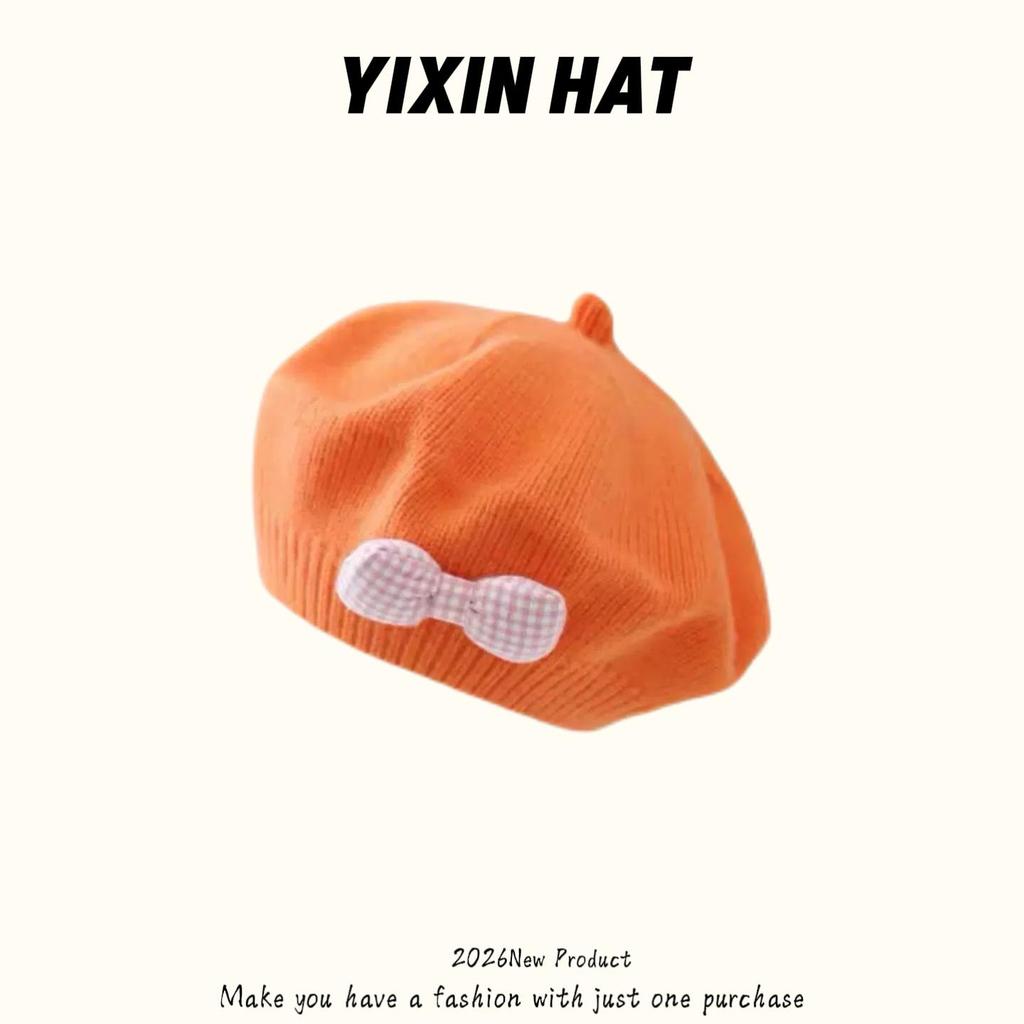Infant Spring & Autumn Wool Beret - Cute Flower Knit Hat for Boys & Girls