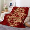 Chinesischer Drache, weicher Plüsch, Sofabett-Überwurf, Cartoon-Motiv, moderner Flanell-Deckenbezug, bedruckt, Bettdecke, Geschenk, Picknick-Decken