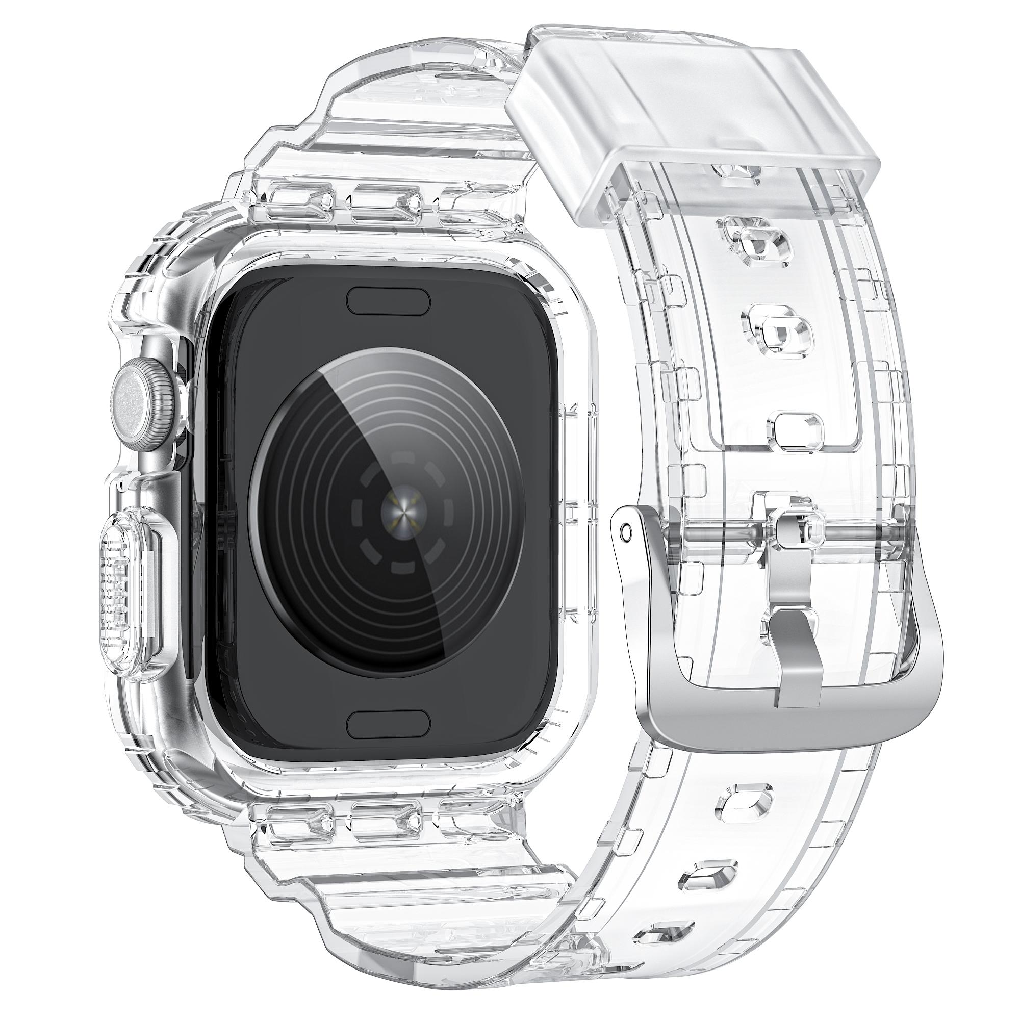 

For Apple Watch Series 10 42mm TPU Watch Band+Case Cover Integrated Design A