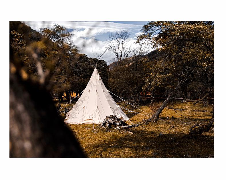 Tenda da campeggio doppia Pyramid Beige antivento per esterni