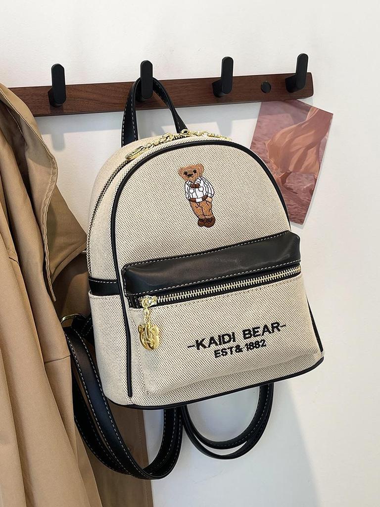 2025 Katie Bear Damen Stickerei Canvas Rucksack - Vielseitig & Stilvoll