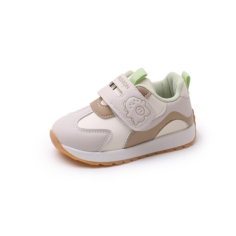 

Baby walking shoes with leather surface for autumn and winter, new baby soft soled breathable sports shoes for boys and girls 24