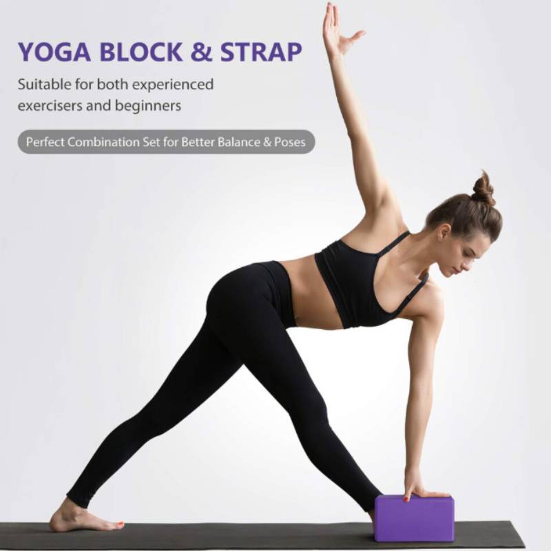 Yoga Block Set Eva Foam With Antislip Design For Home Fitness And Stretching