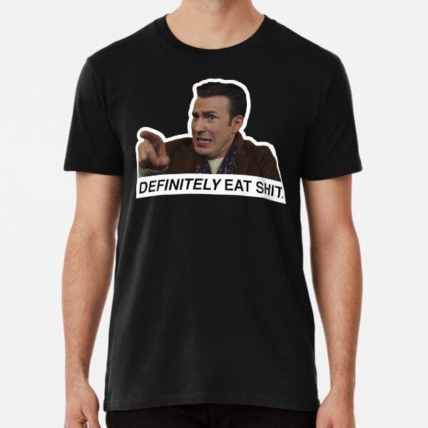 Knives Out Definitely Eat Shit Quote T-Shirt XXXL