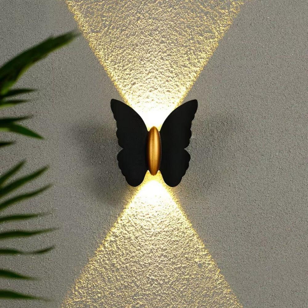 Butterfly Shaped Butterfly Solar Wall Light Motion Sensor Auto On/Off Solar Powered Wall Light Solar Powered Decorative Lighting