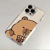 Chill Capybara Drink Phone Case For iPhone 17 Air 16E 16 15 14 11 Pro Max Plus 13 12 Mini 8 7 X Transparent Shockproof Cover