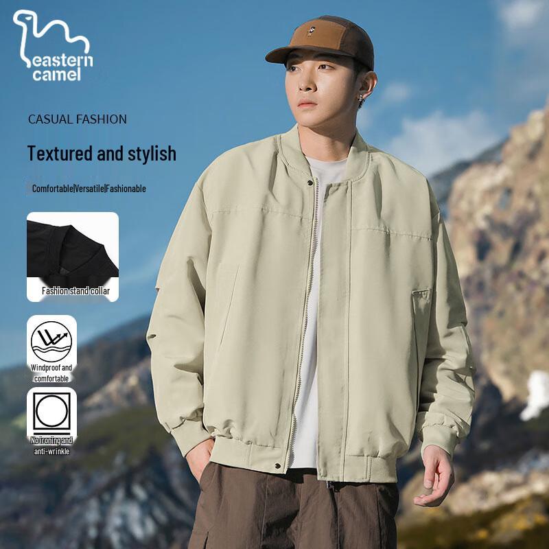 EASTERN CAMEL Men's Autumn/Winter Outdoor Windproof Baseball Bomber Jacket