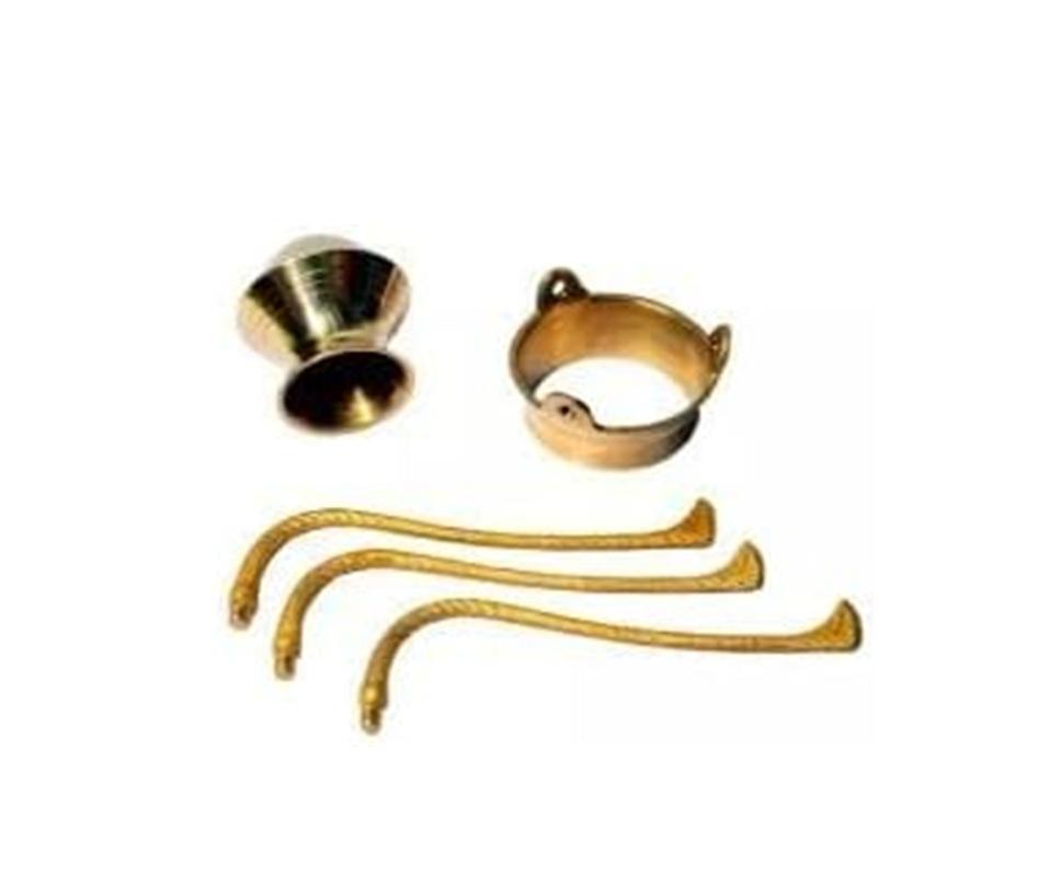 TreegoArt Brass Shivling Jal Abhishek Stand with Lota Elegant and Functional Design for Worship and Rituals - 5 Inch Height