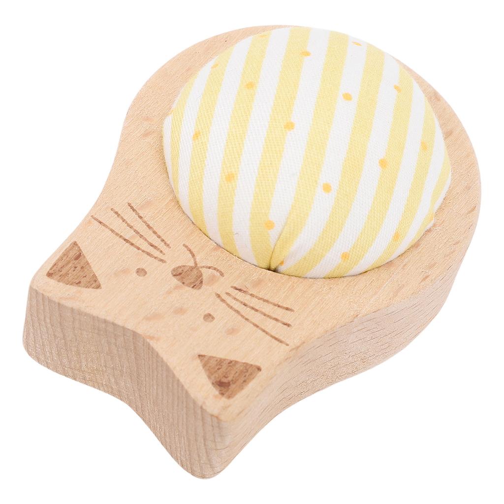 Sewing Pins Cushion Set 80PCS Straight Quilting Pins and Wooden Base Needle Pincushion with Storage Case