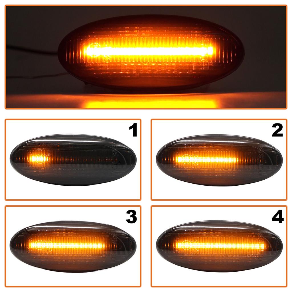 Renault Koleos I Smart Forfour LED side indicator SMOKED DYNAMIC 2 pcs. SET