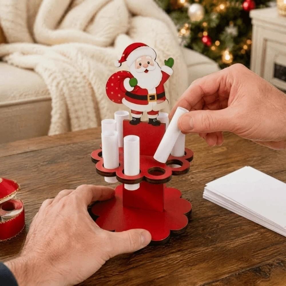 10 Holes Money Dispenser Wooden Xmas Gift Snowman Christmas Cash Holder Festive Occasions