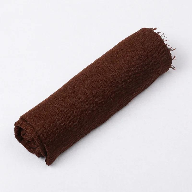 185*90cm Candy Color Cotton Linen Long Scarf Hijab Pashmina Lady Shawls Wraps Head Scarves Neck Bandana Men Scarf/Black Scarves