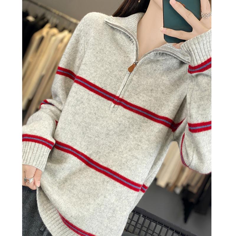 Women Sweater 100% Wool MODERN NEW SAGA Turtleneck Knit Pullover Turn-down Collar Thick Winter Jumpers Female Knit Tops