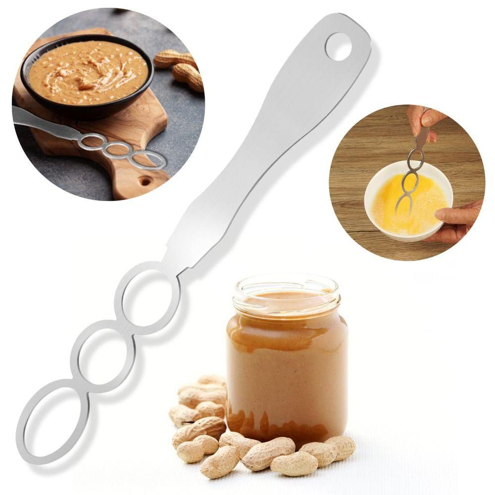 Rust-Free Nut Butter Mixer Stainless Steel Egg Beater Kitchen Tool Pancake Batter Tool  Cooking