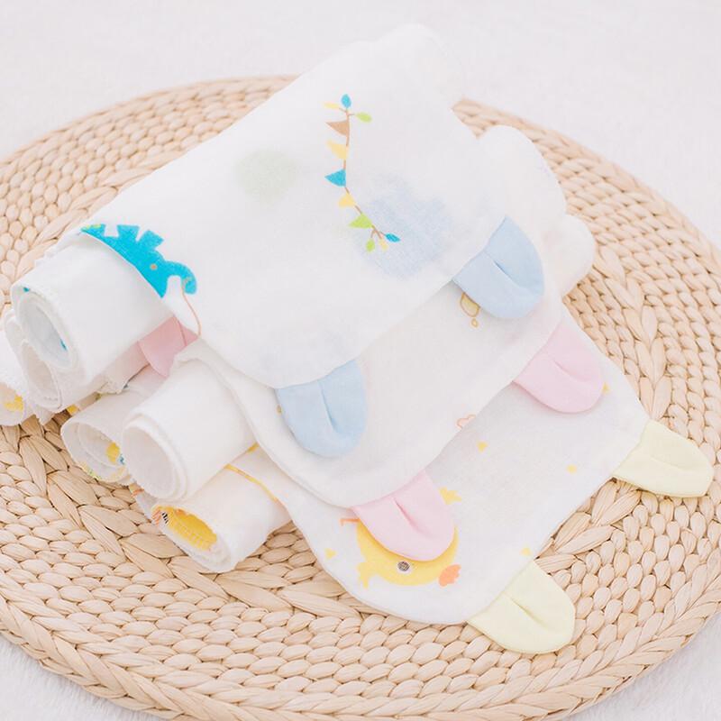 Xiqinbao Baby 4-Layer Gauze Sweat Back Towel 3-Pack