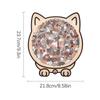 Wooden Cat-shaped Jigsaw Puzzles 135PC Cute 3D Cat Design Wooden Jigsaw Puzzles Home Decoration Ornament Birthday Gift For Kids