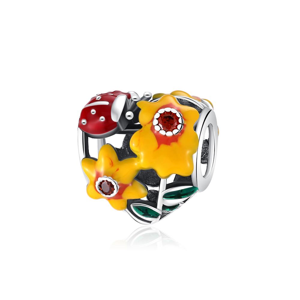 New Copper Butterfly Cactus Bee Honey Four-Leaf Clover Pendant Charm Bead Fit Original Bracelet Trinket Diy Women Jewelry