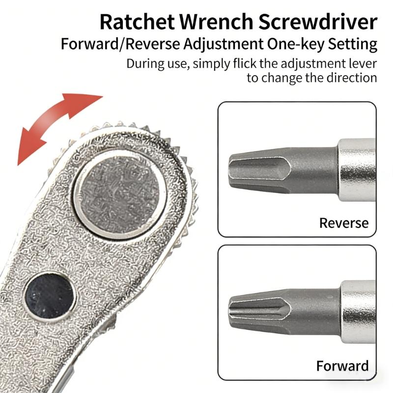 Professional Ratchet Wrench Kit Including 18Bits 1Handle for Automotive Repair Furniture Assembly Mechanical Maintenance
