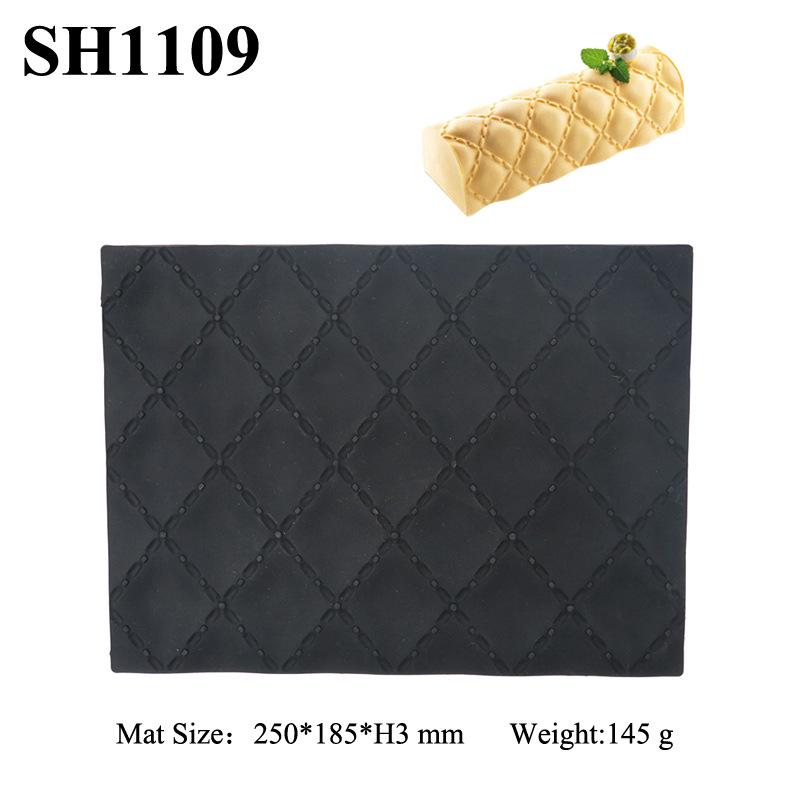 Silicone Mousse Swiss Roll Texture Pad - Tree Bark Lace Fondant Mat for Western Pastry Baking