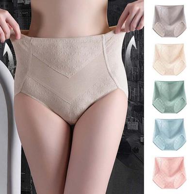 Baumwollzwickel Damen Baumwollhöschen Hohe Taille Slips Po-Lifter Unterhosen Schlankmachende Formwäsche Dame