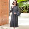 Middle-Aged Women's Elegant Vest Jacket & Pleated Dress Set