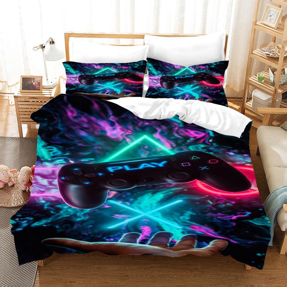 Gamepad Digital Printing Bedding Four-Piece Set Three-Piece Set Bed Sheet Quilt Cover
