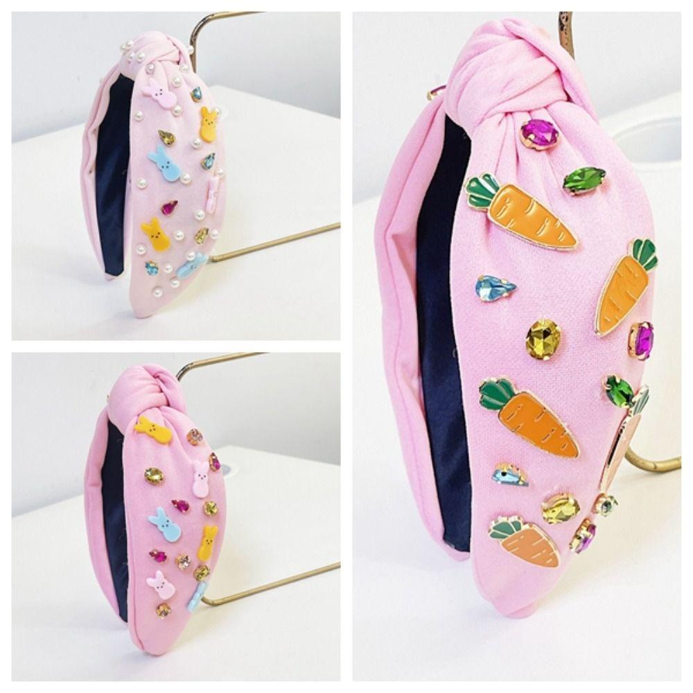 

Милі аксесуари для волосся, елегантний перловий вузол 2025, заколка для волосся, пасхальний... рожевий червоний колір