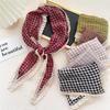 Cotton Linen Lace Triangular Scarf For Women In Spring Autumn And Summer Small Floral Small Scarf Headband Decoration Thin Style Wrapped Silk Scarf