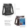 Meigardass Genuine Leather Leg Bag for Waist Hip Shoulder Crossbody with Smartphone Pocket Motorcycles, Men's Pouch, Bag, Bag, Bag, Multi-functional