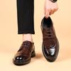 Golden Sapling High Quality Brogues Business Shoes Men Retro Korean Style Leather Oxfords Thick Soles Man Party Dress Shoe Male